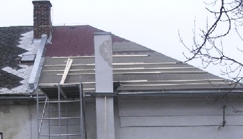 Příseka - oprava střechy KD