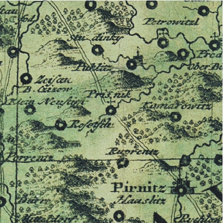 Příseka - Müllerova mapa